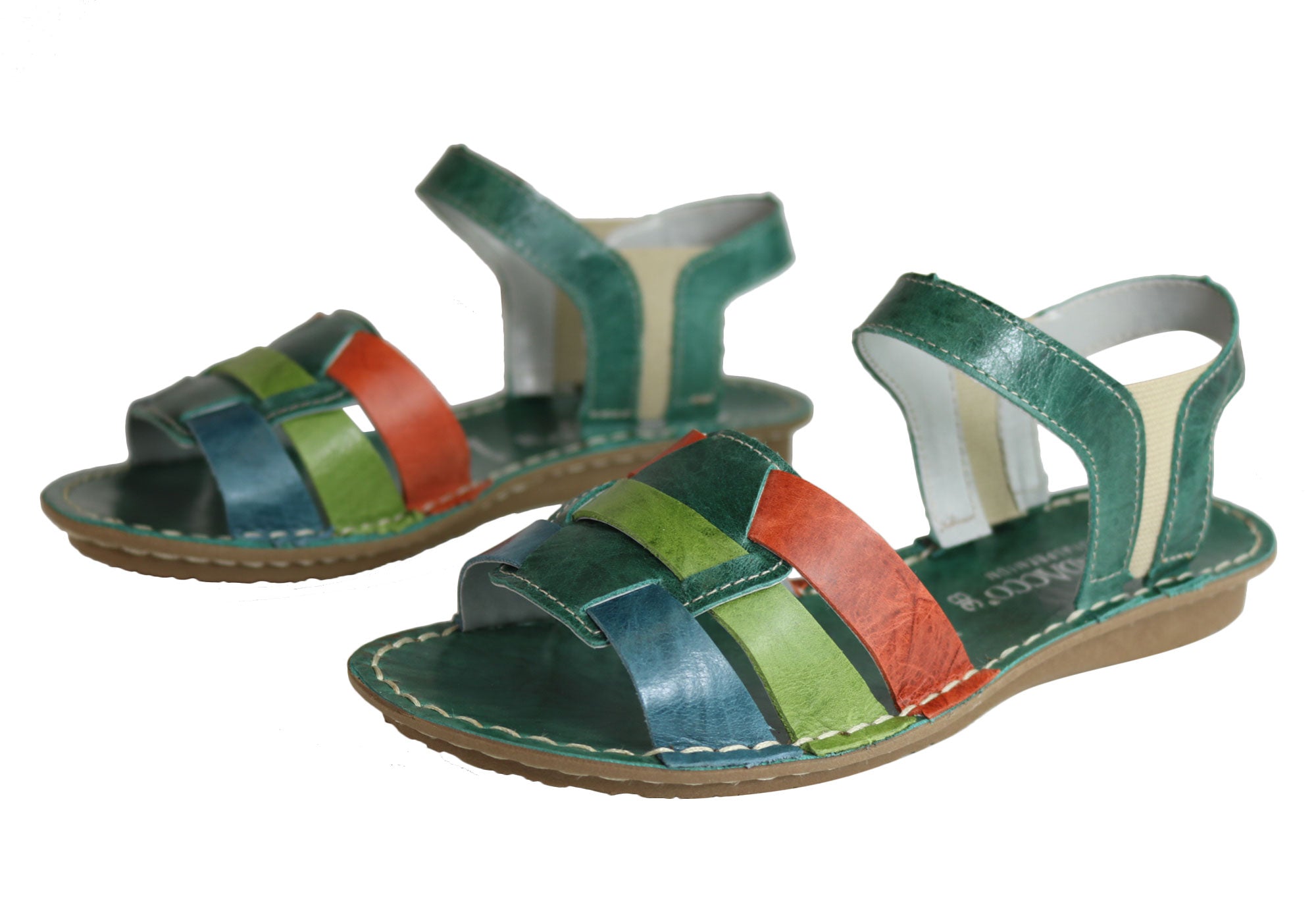 Andacco Mona Women's Comfortable Flat Leather Sandals - Handmade in Brazil - Perfect for Beach, Vacation & Summer Outfits