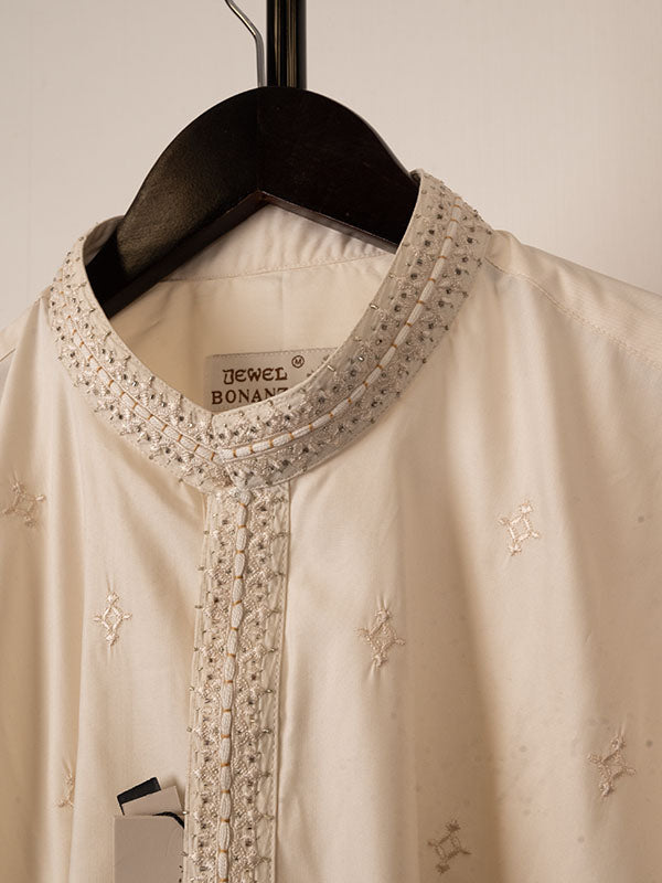 Blended Dove Kurta Shalwar Set - Premium Cotton Pakistani Traditional Outfit for Women | Perfect for Eid, Weddings & Special Occasions
