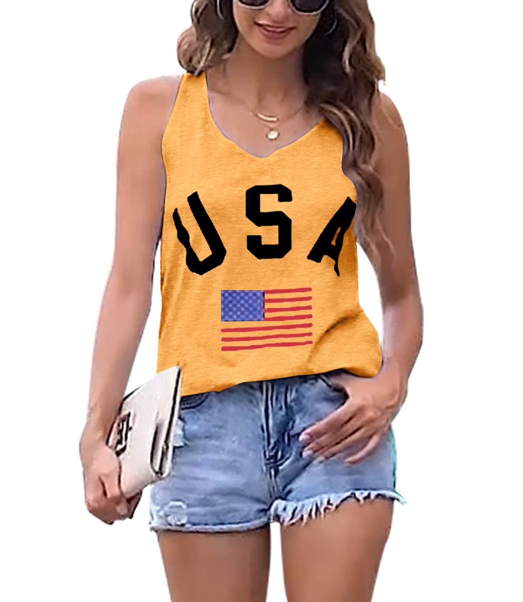 USA Flag Tank Top for Women - Patriotic American Flag Shirt, 4th of July & Memorial Day Summer Tops | Perfect for Independence Day Celebrations, Beach Outings & Casual Wear