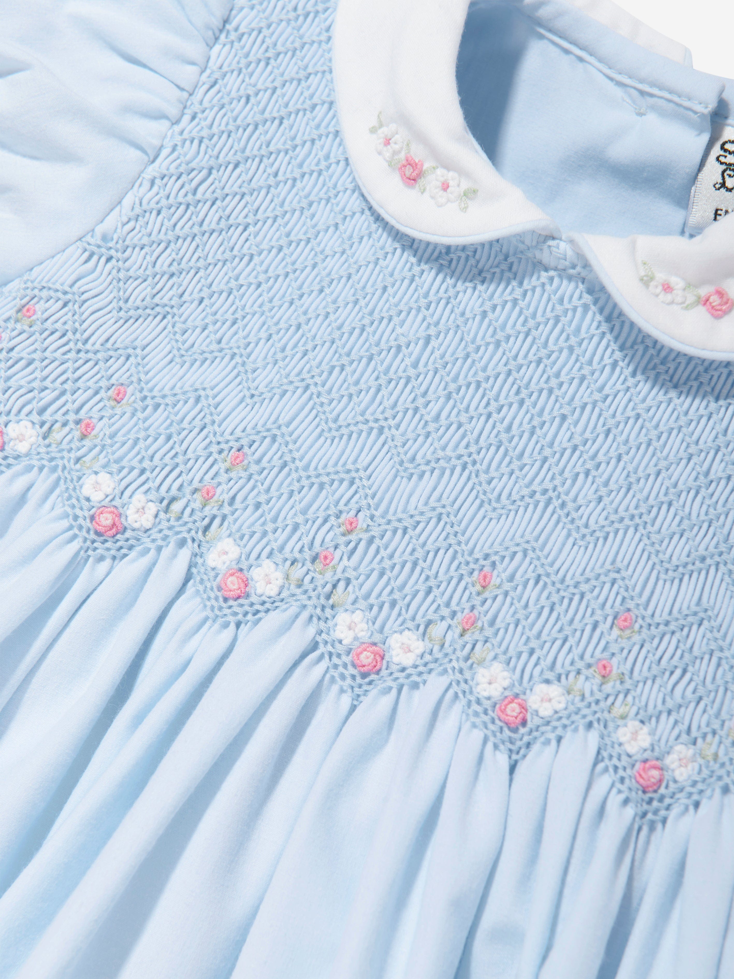 Blue Smocked Dress for Baby Girls | Cute & Comfortable Outfit for Parties, Photos & Special Occasions