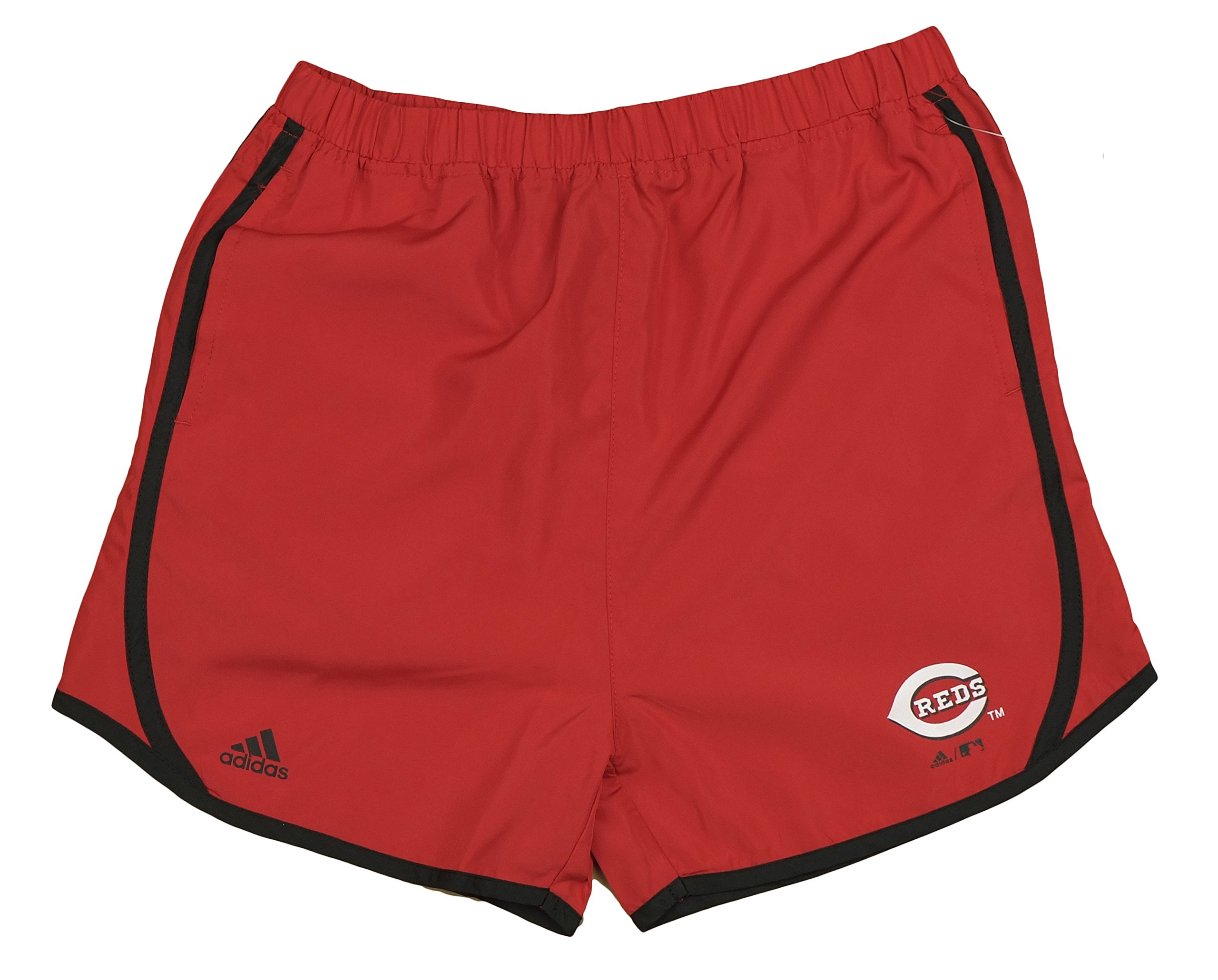 Adidas Cincinnati Reds MLB Big Girls Lightweight Charger Shorts - Red, Size Large (14) | Comfortable Baseball Shorts for Girls, Perfect for Games, Practice & Casual Wear