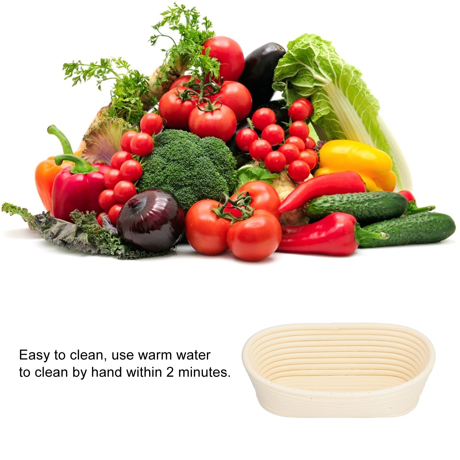 Premium Fermentation Basket for Bread Proofing - Easy to Clean, Washable Dough Bowl - Innovative Oval Shape Baking Mold for Home Kitchen & Professional Bakeries (25x15x8cm, Off-White) | Perfect for Sourdough, Artisan Bread & Pastry Making