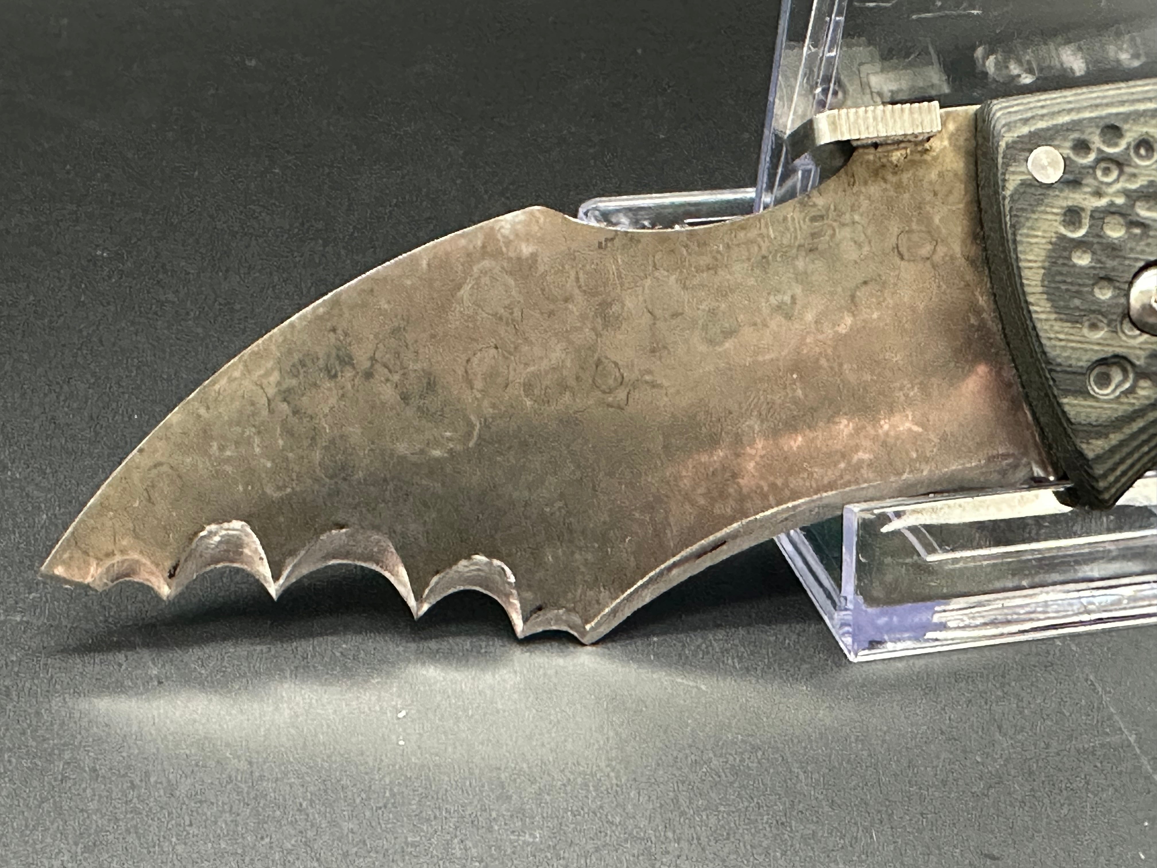 Cold Steel Colossus I CTS XHP Knife - Batwing Grind, Apocalyptic Finish Tactical Folding Knife for Outdoor Survival, Camping & EDC