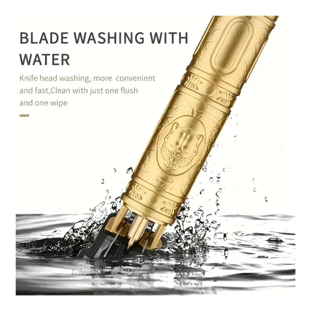 Professional USB Rechargeable Hair Clipper for Men - Gold Dragon B Barber Trimmer with Digital Display, Cordless Hair Cutting Machine for Home & Salon Use - Perfect for Beard Trimming, Fades, and Precision Haircuts