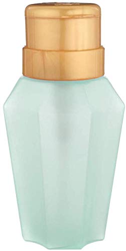 200ml Empty Nail Polish Bottle with Pump Dispenser - Refillable Glass Press Down Bottle for Makeup Remover, Alcohol, Lotion & Liquids (Green) - Perfect for Salon, DIY Nails & Beauty Storage
