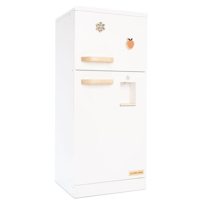 Honeybake Wooden Fridge Freezer - Compact Mini Refrigerator for Small Spaces, Dorm Room, Office & Kitchen - Energy Efficient & Stylish Storage Solution
