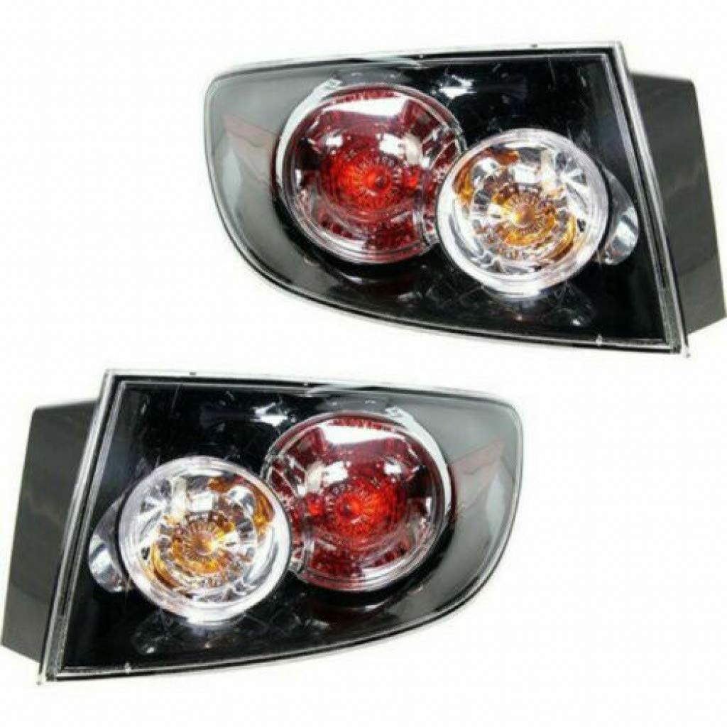2007-2009 Mazda 3 Sedan LED Tail Lights Pair - Driver & Passenger Side with Bulbs - Direct Replacement for MA2800136 MA2801136 - Perfect for Night Driving & Enhanced Safety