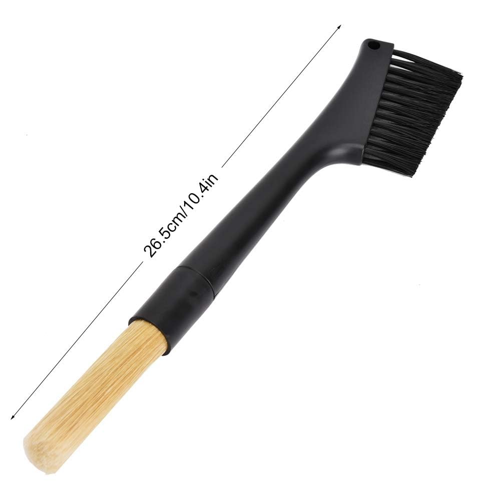 Premium Coffee Grinder Cleaning Brush - Dual Head Espresso & Bean Grinder Dusting Tool - Perfect for Home Baristas & Coffee Shops