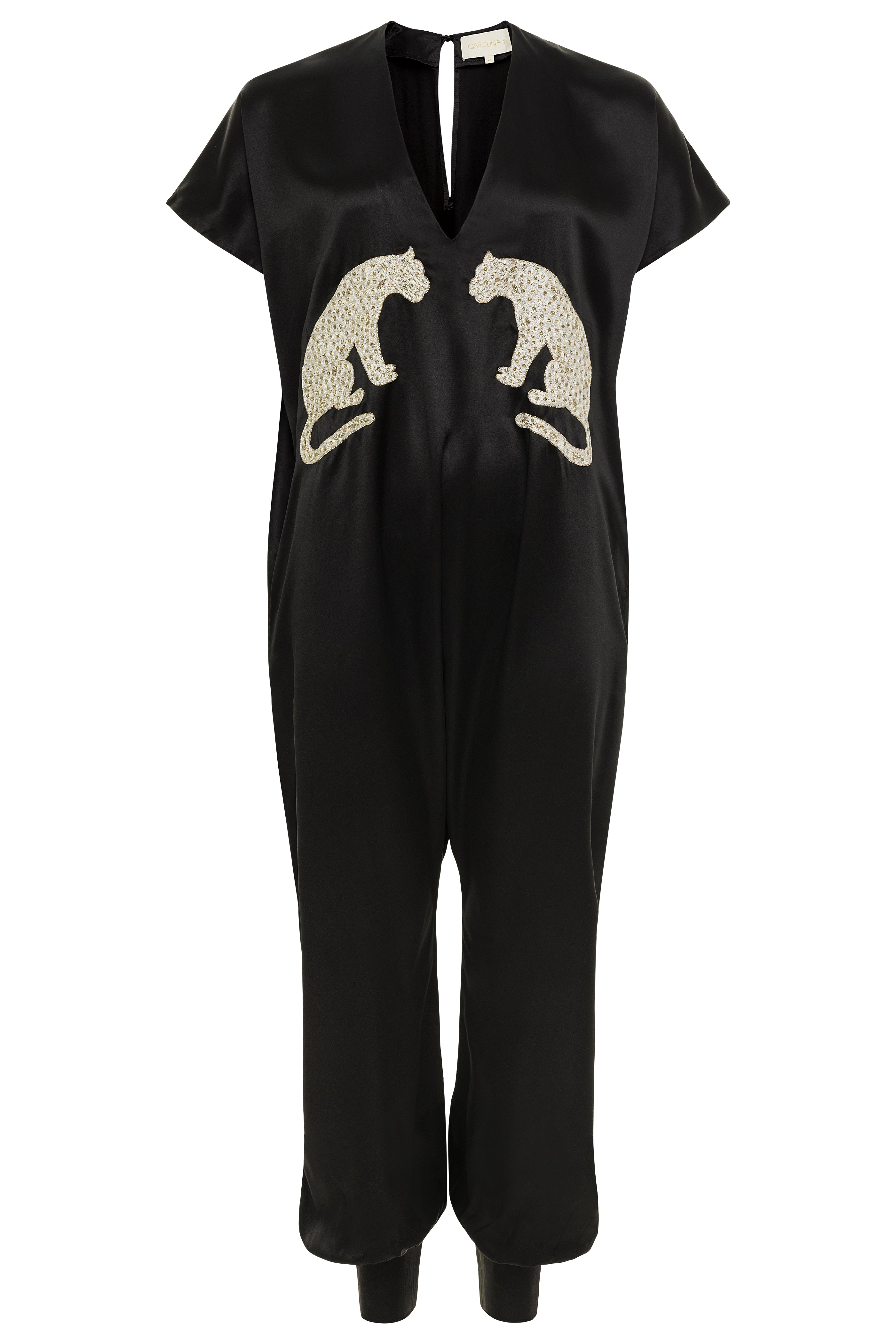 Silk Sera Jumpsuit for Women - Elegant One-Piece Outfit with V-Neck & Wide Legs | Perfect for Parties, Weddings & Special Occasions | Final Sale