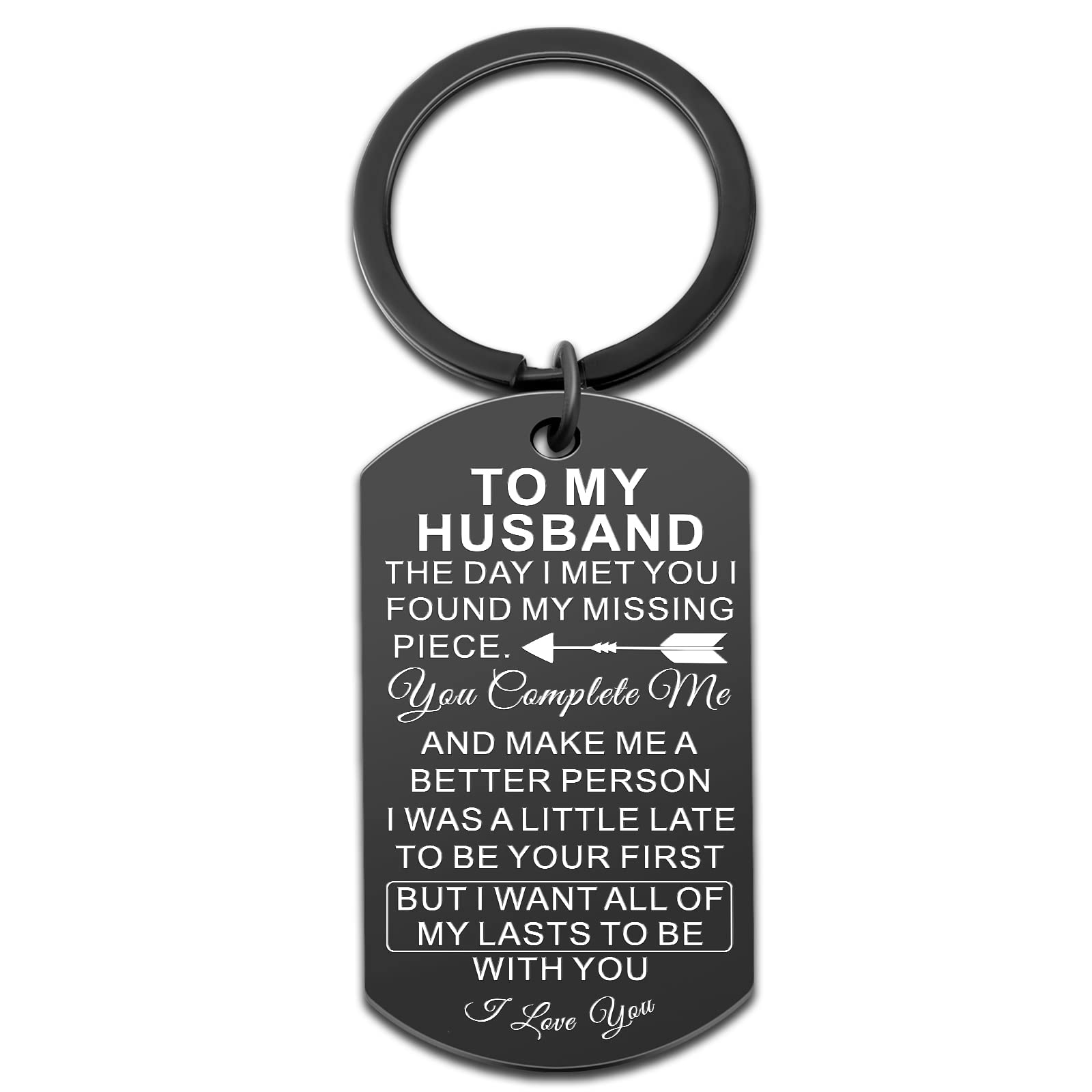 Valentine's Day Gifts for Men - Personalized Keychain for Husband, Boyfriend & Anniversary - Romantic Couple Gift for Him - Perfect for Date Nights, Weddings & Special Occasions