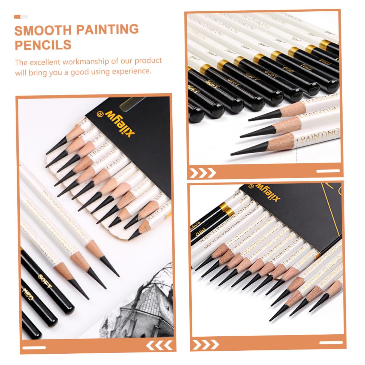 KALLORY 48-Piece Sketch Pencil Set - Professional Graphite Drawing Pencils & Colored Pencils for Artists, Students, and Sketching Enthusiasts - Perfect for Sketching, Shading, and Detailed Artwork
