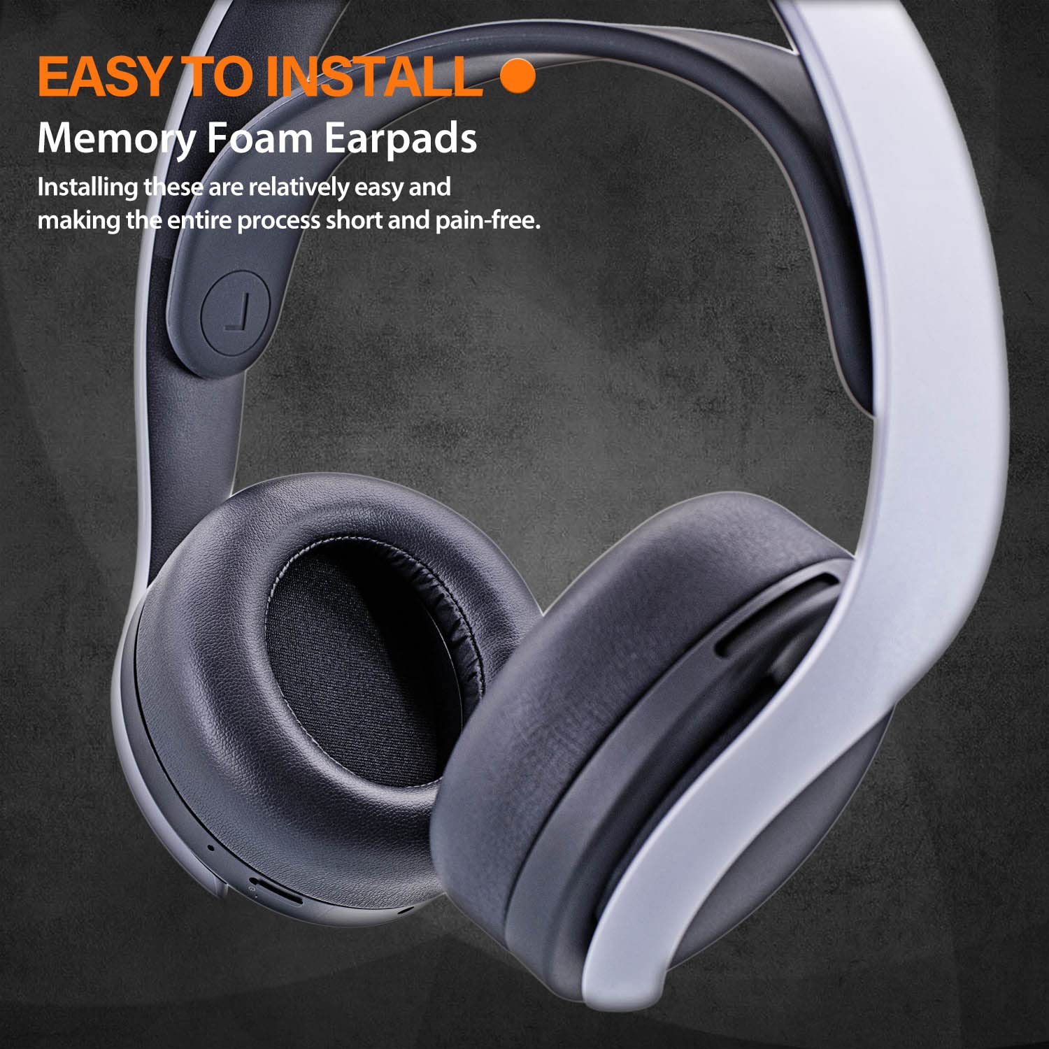 Premium PS5 Earpads Replacement - Protein Leather Ear Cushions for Playstation 5 Pulse 3D Headset - Comfortable & Durable PS5 Ear Cups - Perfect for Gaming, Streaming & Long Play Sessions