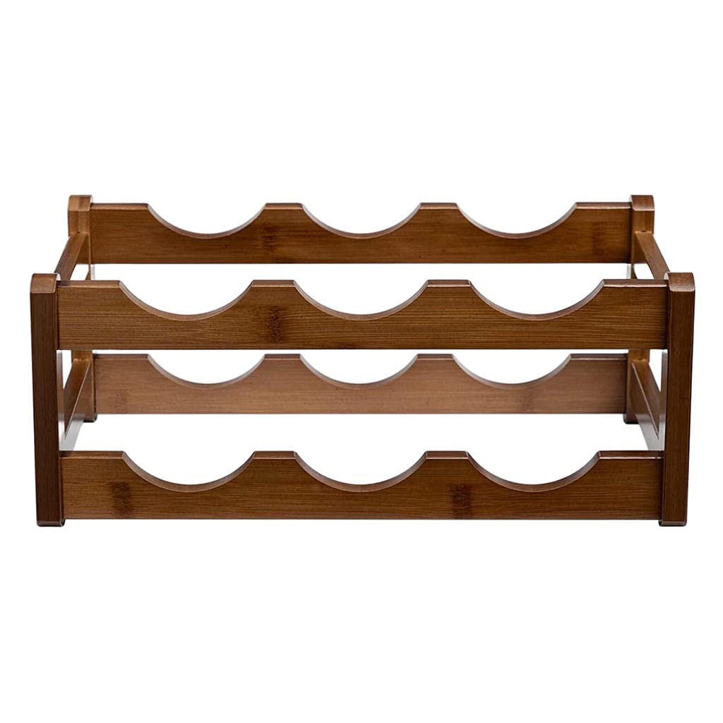 Stylish 2-Tier Wine Rack for Kitchen, Bar & Basement - Space-Saving Wine Bottle Storage & Display Stand - Perfect for Home Organization & Entertaining Guests