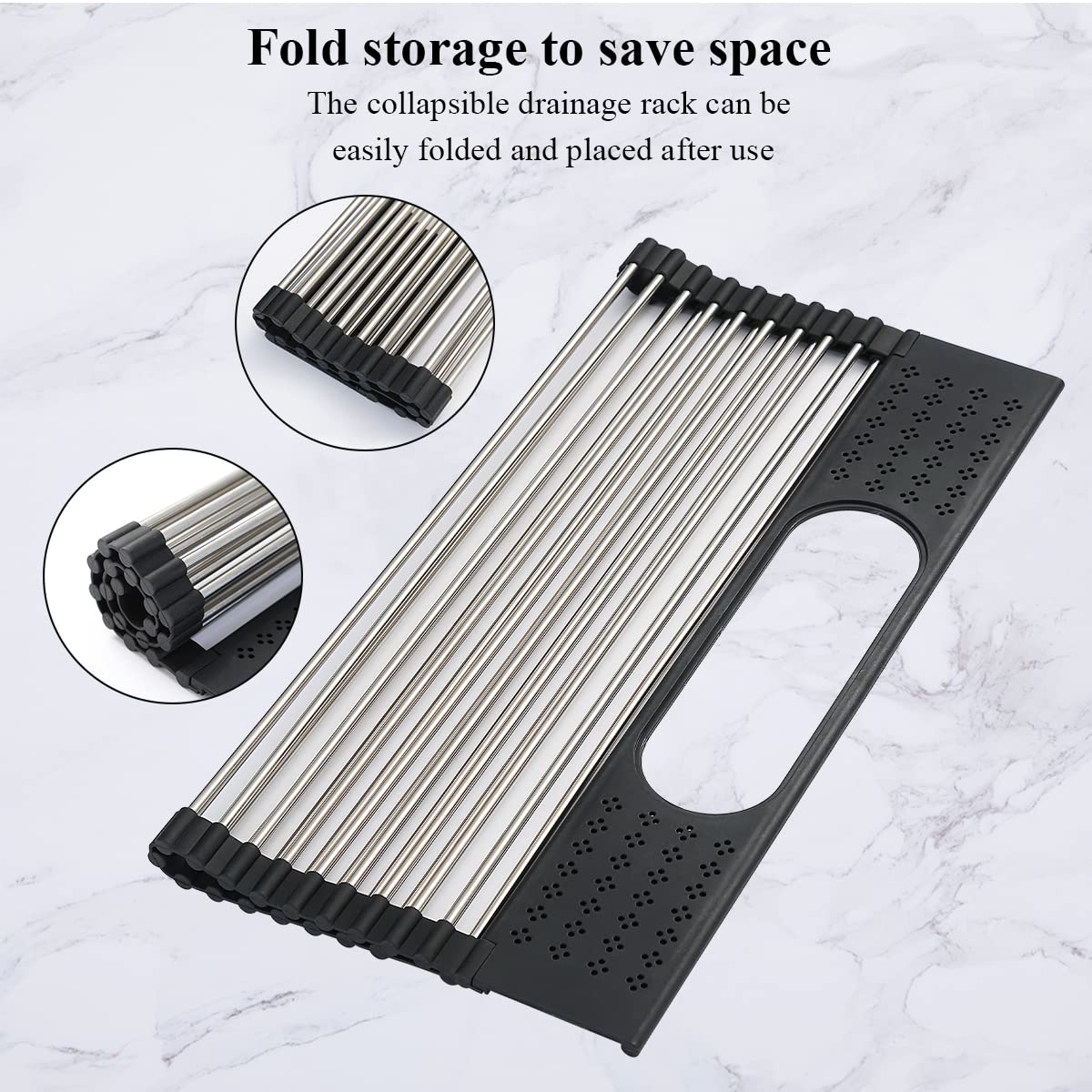 Berglander Stainless Steel Over The Sink Dish Drying Rack - 17.5
