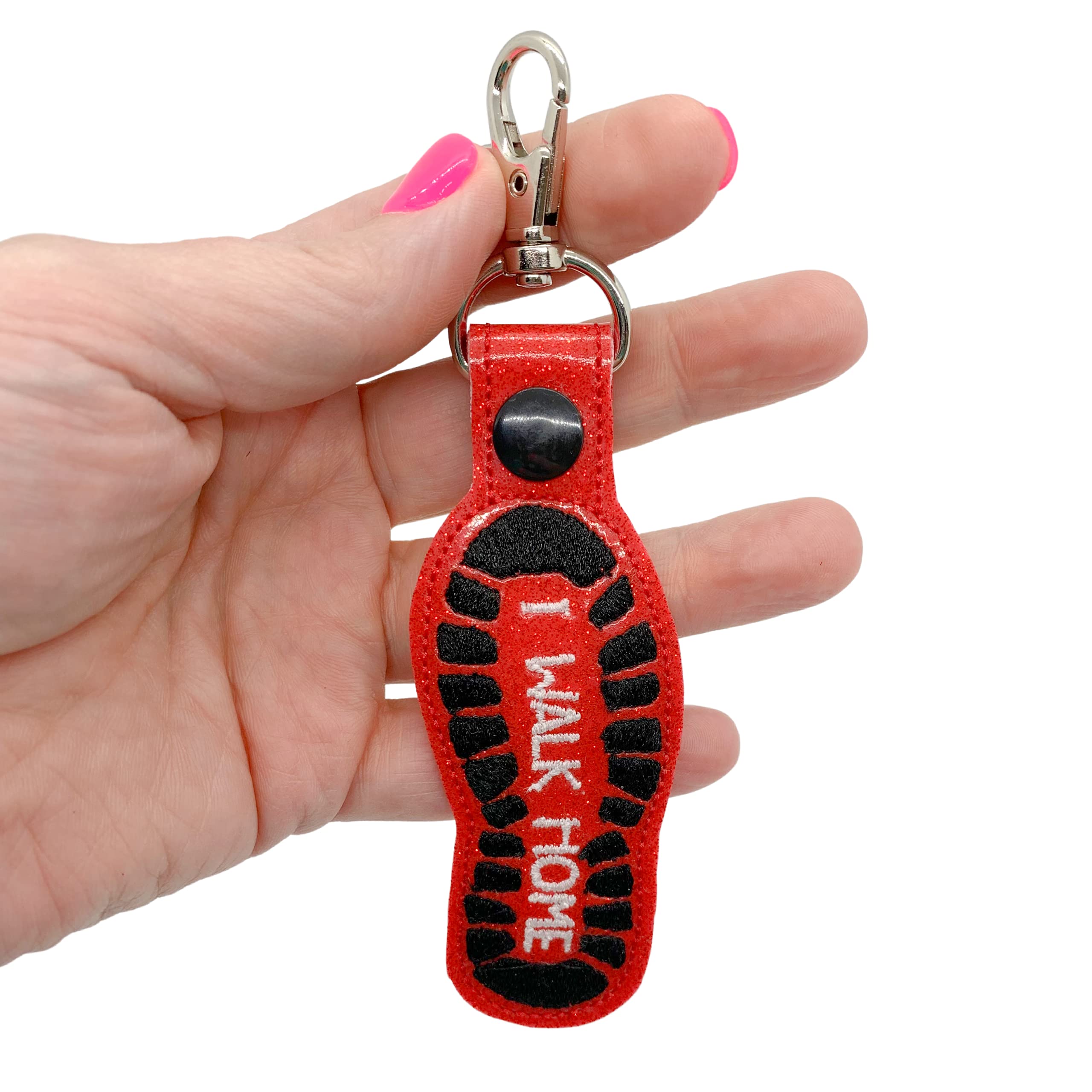 Premium I Walk Home Key Fob Keychain - Durable Bag Tag for Keys, Wallets & Luggage - Perfect for Travel, Office & Everyday Use