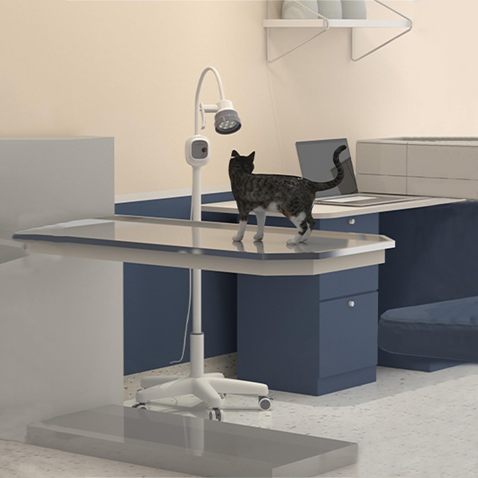 LED Surgical Light with Stepless Dimming & Adjustable Head - Medical Examination Lamp with 5 Universal Wheels for Gynecology, Outpatient, Dental Clinics & Operating Rooms - Perfect for Precise Illumination During Surgeries & Examinations