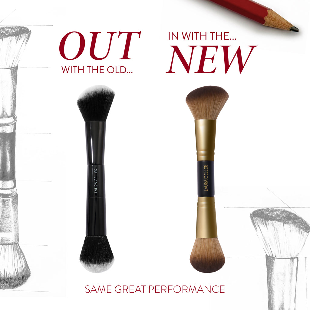 Dual Ended Blush & Bronzer Brush - Professional Makeup Brush for Contouring & Highlighting - Perfect for Everyday Makeup & Travel