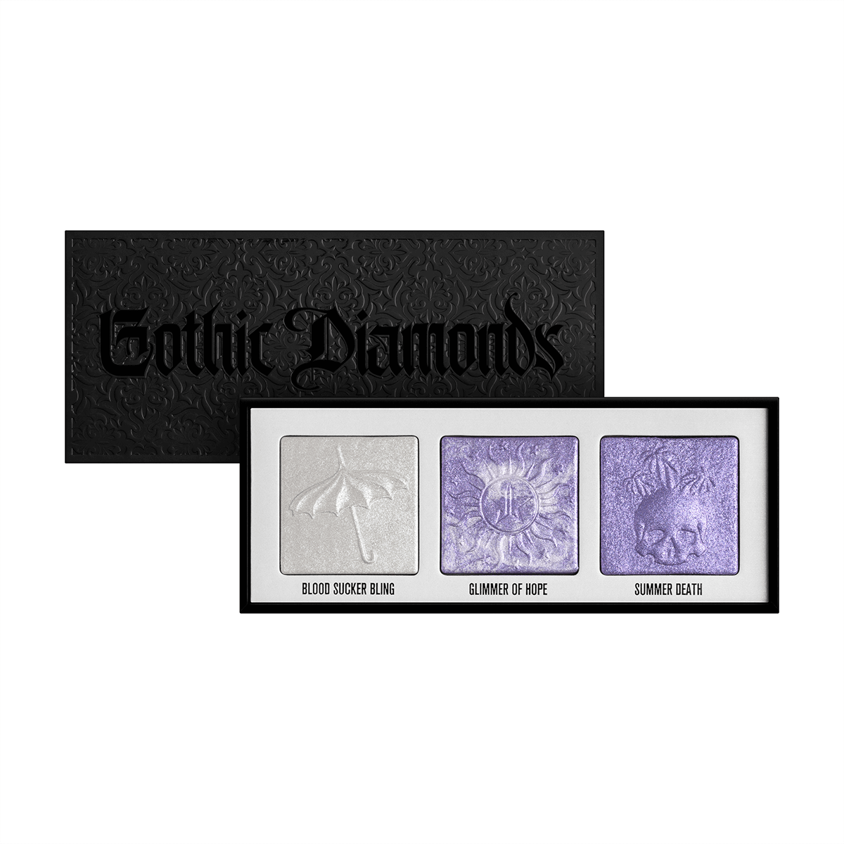 Palette Extreme Frost Gothic Diamonds Makeup Highlighter - Vegan & Cruelty-Free Shimmer Powder for Face & Body - Perfect for Halloween, Cosplay & Gothic Makeup Looks