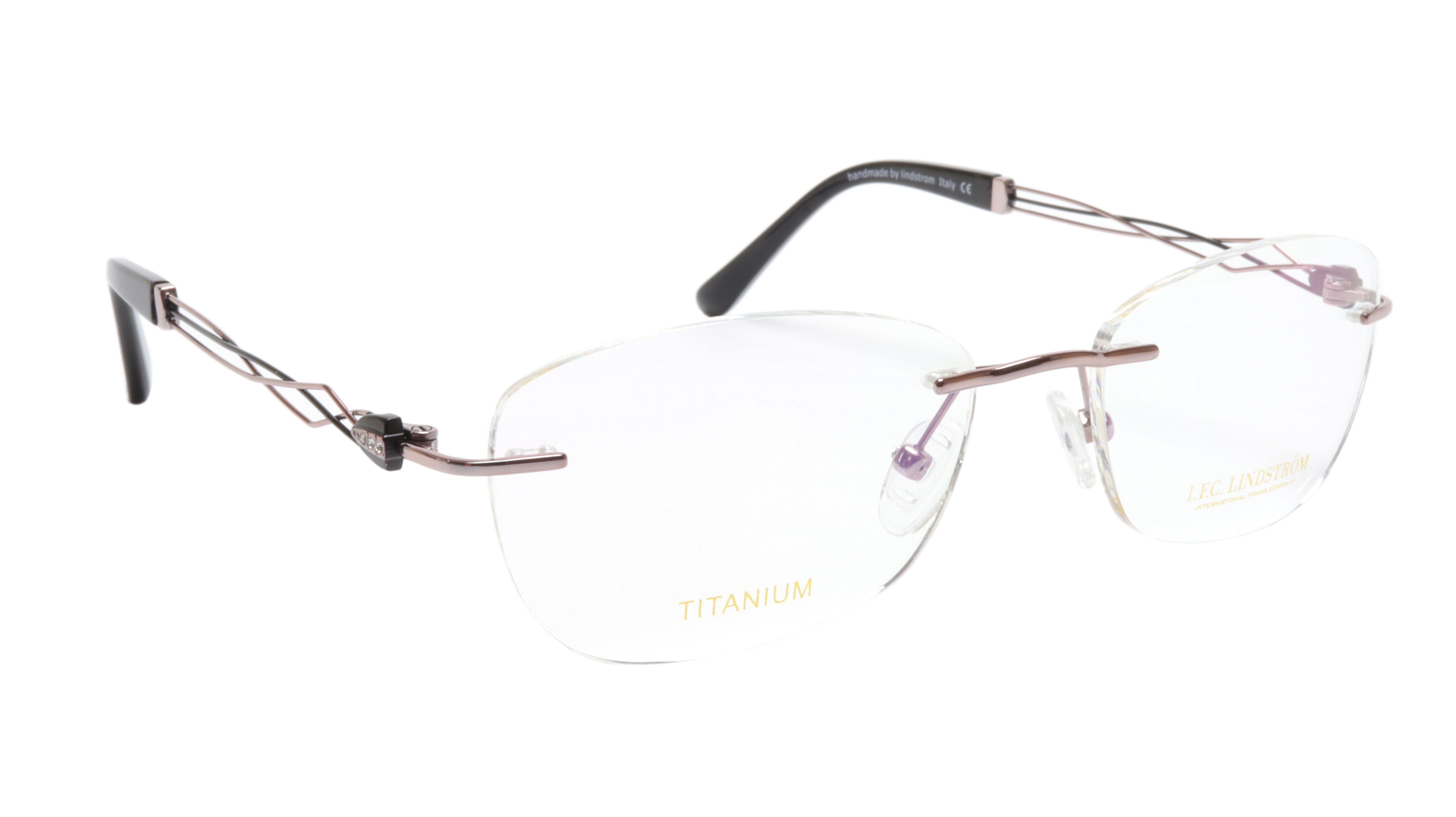Premium LINDSTROM L 106 C3 Titanium Eyeglass Frame - Bronze & Black - Made in Italy - Size 53-19-140 - Lightweight & Durable for Work, Reading & Fashion