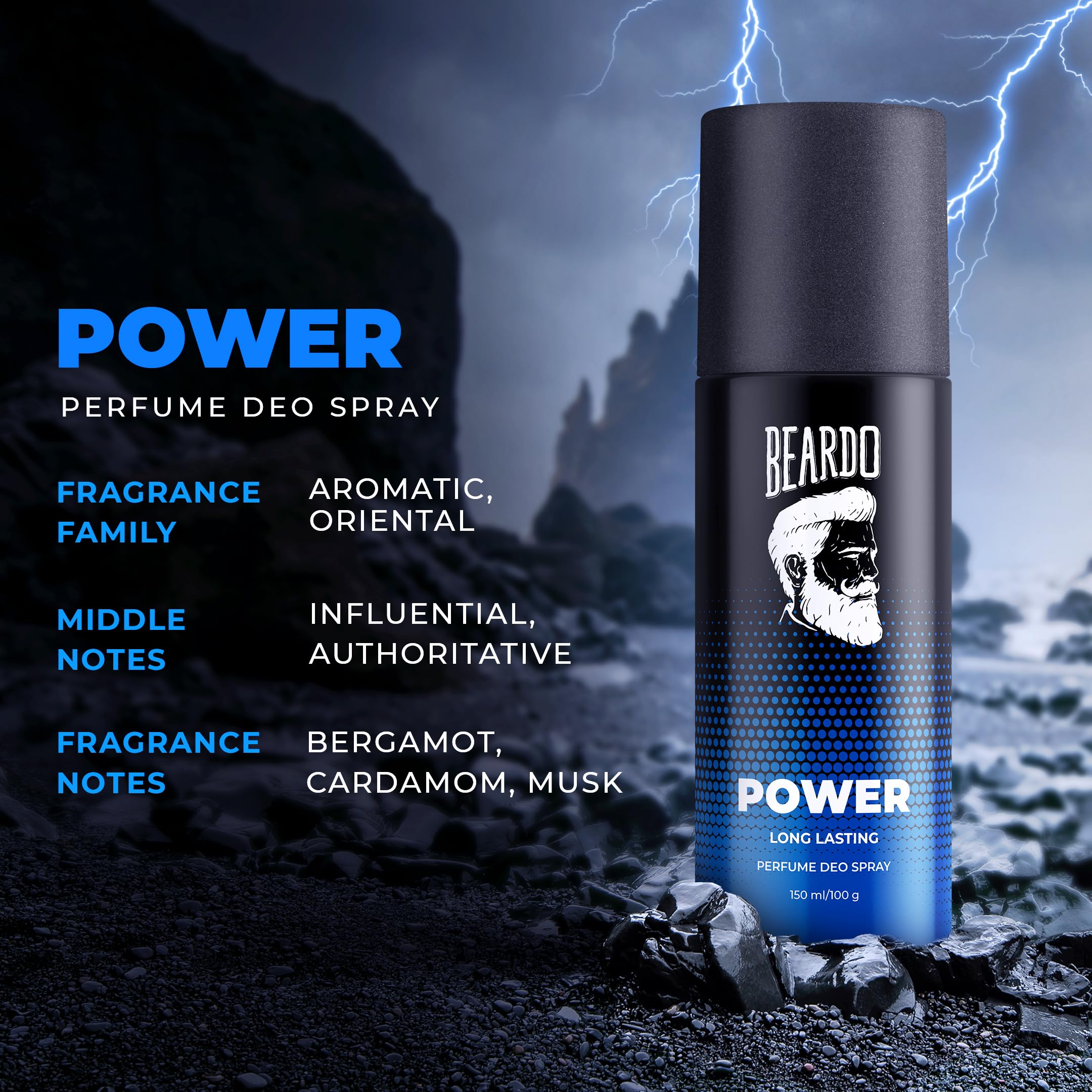 Beardo Power & Pride Perfume Body Spray 150ml x 2 Pack - Long Lasting Fougere & Aromatic Deodorant for Men - Perfect Gift Set for Brother & Friends - Ideal for Gym, Office & Daily Freshness