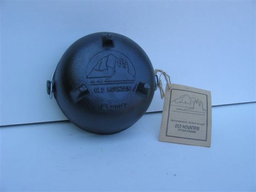 Old Mountain Pre-Seasoned Cast Iron Kettle - 6 Inch Diameter for Camping, Dutch Oven Cooking & Outdoor BBQ