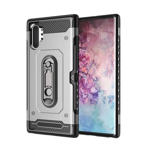 **Rugged Armor Case for Samsung Galaxy Note 10 – Dual Layer Hybrid Tri Shield Protection, Shock Absorbing, Built-in Metal Kickstand & Card Slot | Perfect for Outdoor, Travel & Daily Use**