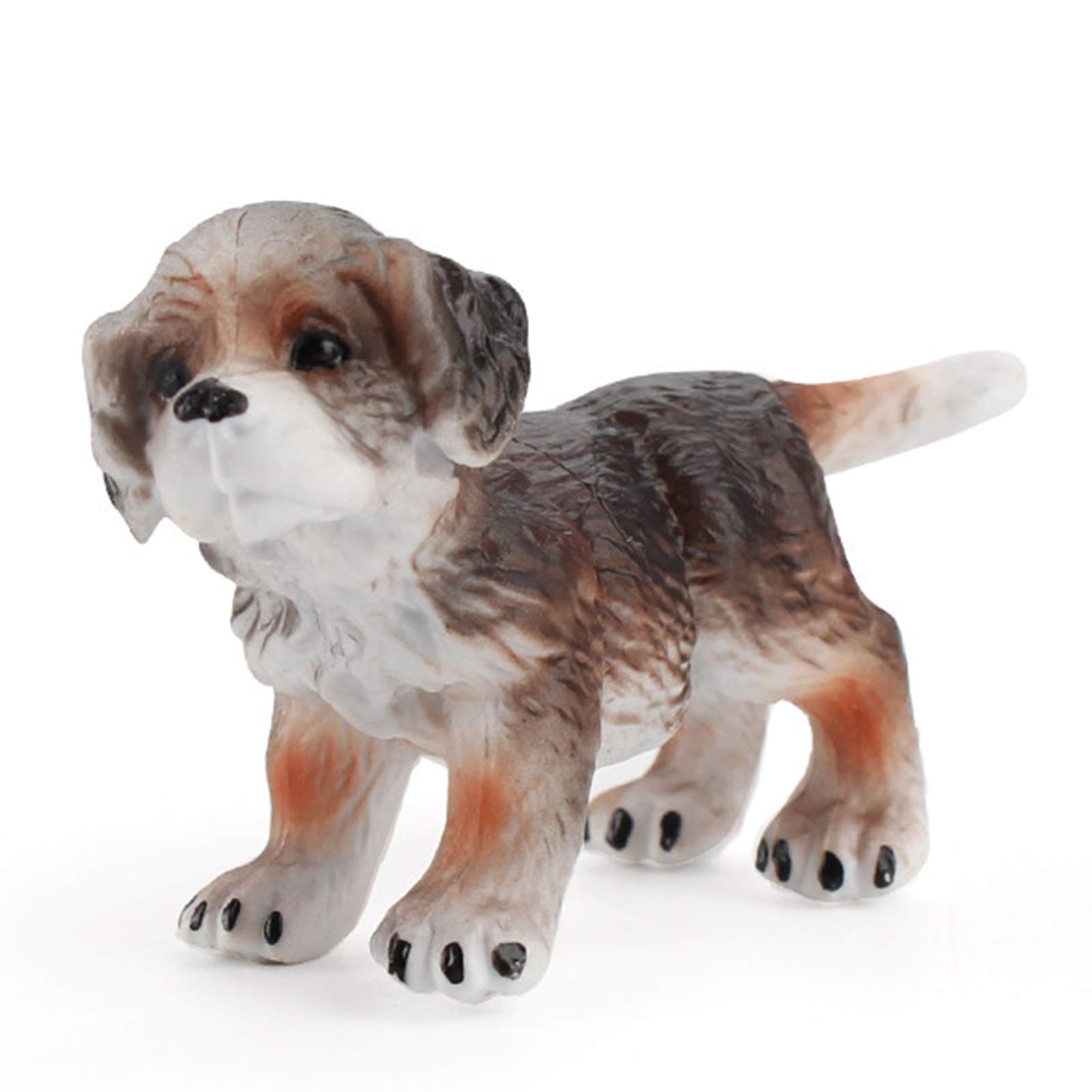 Walbest Mini Realistic Dog Statue - Handcrafted PVC Animal Garden Decor for Home, Pet Shop & Office Desktop | Perfect for Indoor/Outdoor Display, Gift Giving & Pet Lover Collections