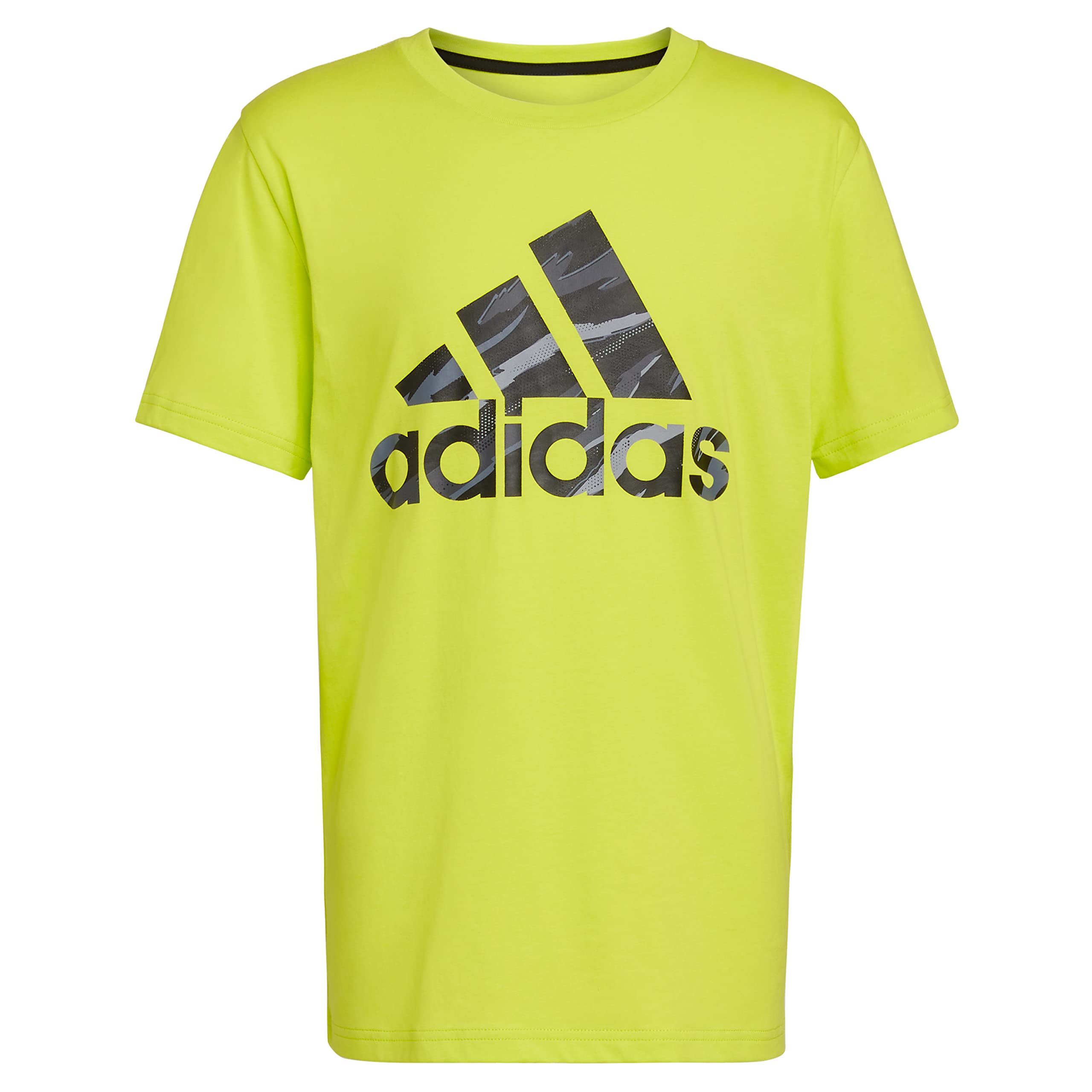 Adidas Boys' Short Sleeve Tiger Camo Cotton T-Shirt - Comfortable Casual Wear for School, Play & Everyday Outfits