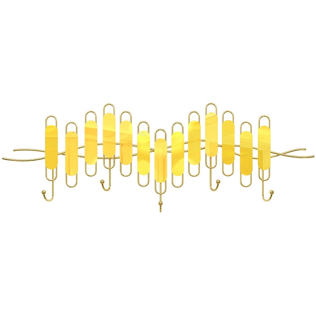 Nordic Creative Wall-Mounted Coat Rack with 5 Gold Hooks - Space Saving Entryway Organizer for Coats, Hats, Keys & Bags | Perfect for Bathroom, Bedroom & Hallway Decor