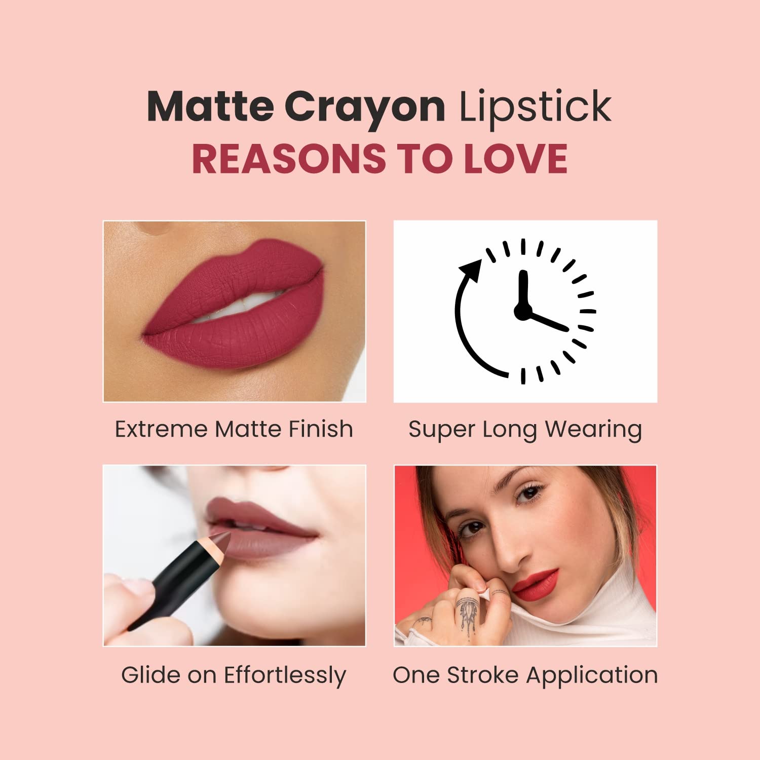 VERYMISS Matte Crayon Lipstick - 2.8g Chocolate Nut - Long Lasting Moisturizing Lip Color for Women - Perfect for Everyday Wear, Date Night & Special Occasions