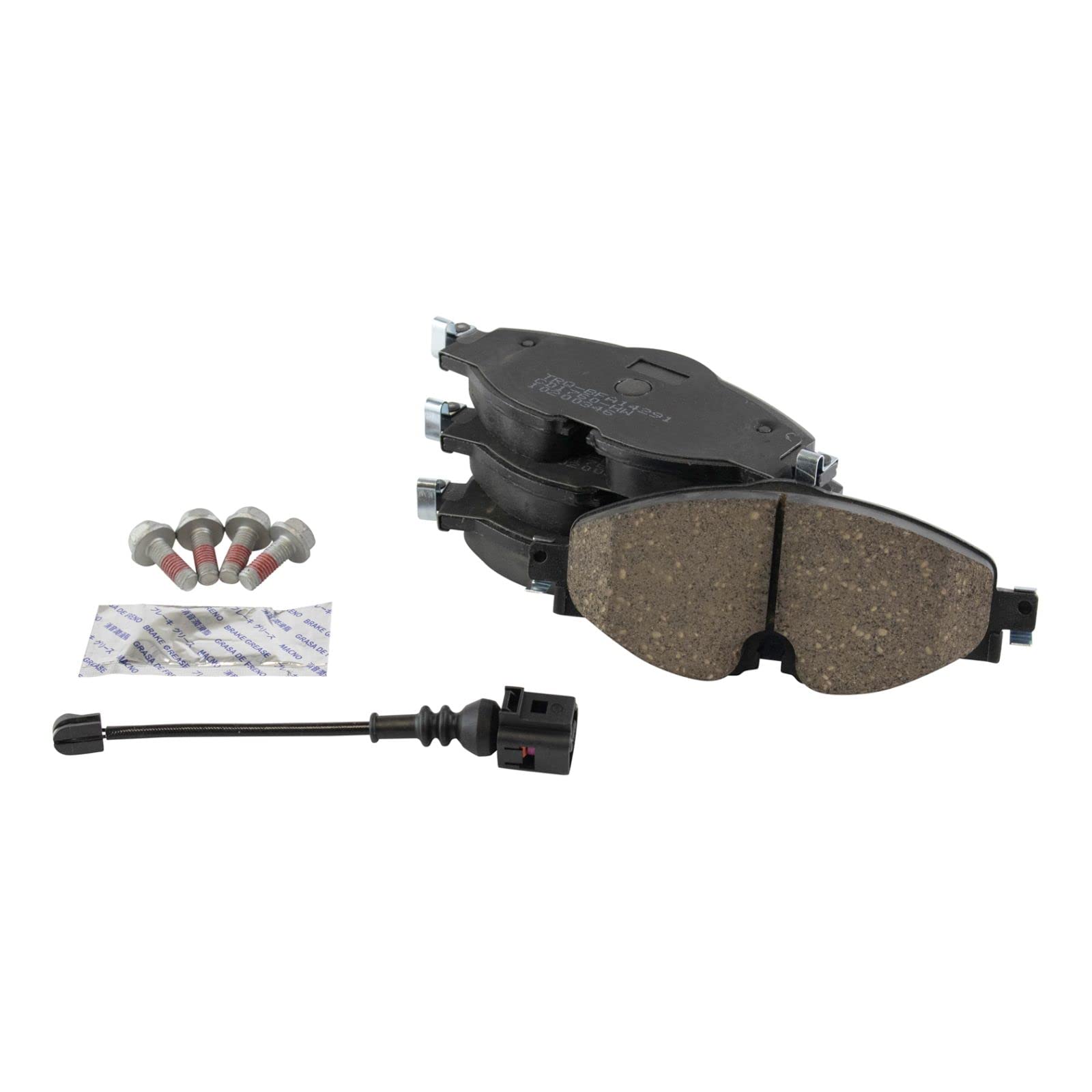 High-Performance Front Brake Pad & Rotor Kit - Ceramic Brake Pads & Vented Rotors - Compatible with 2019-2020 Audi A3 Quattro, 2015 VW Golf, 2015-2018 GTI - Perfect for Daily Commuting & Performance Driving