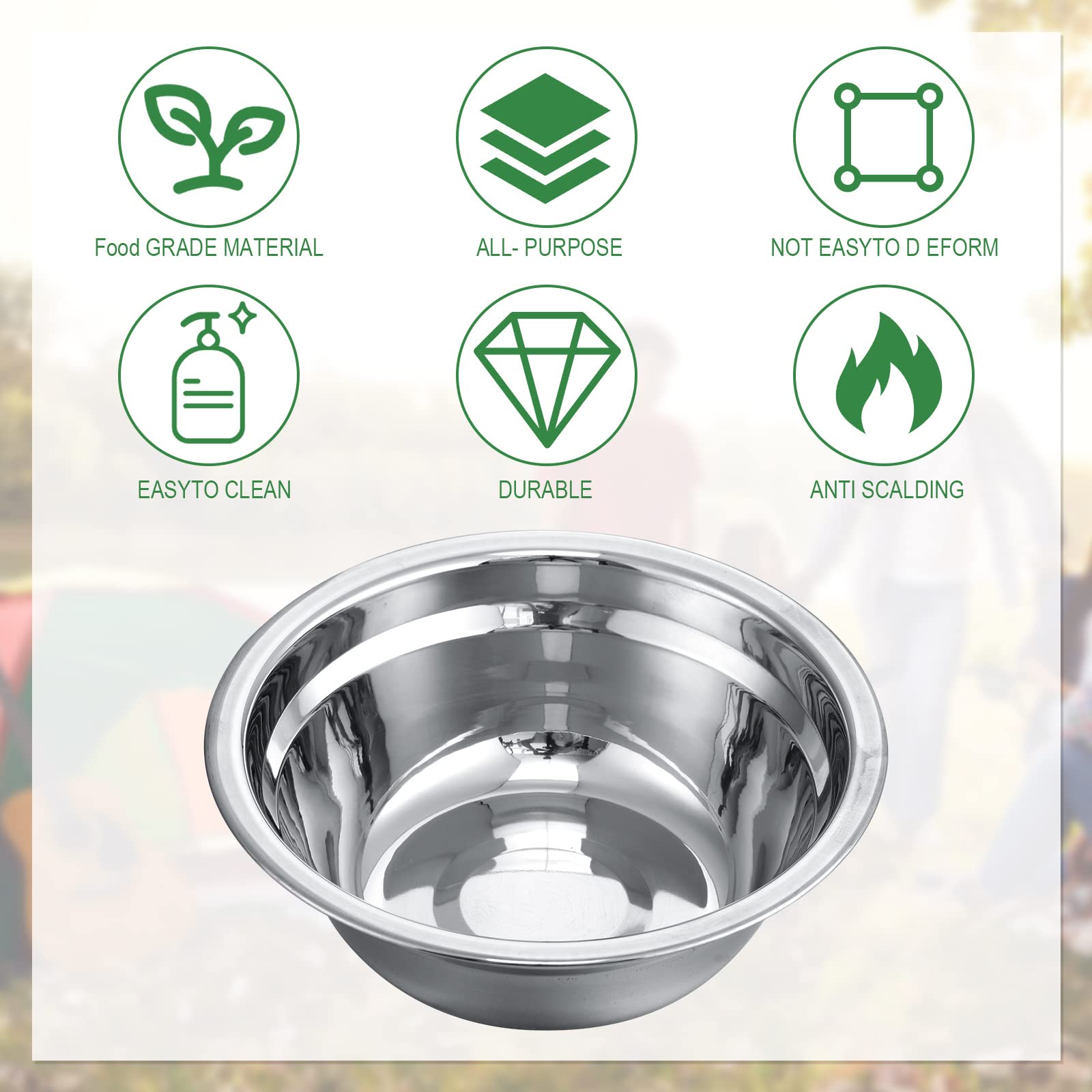 Lallisa 44-Piece Stainless Steel Camping Cookware Set - Polished Outdoor Mess Kit with Plates, Cups, Spoons, Forks & Knives | Portable Tableware in Mesh Bag for Backpacking, Hiking & Picnics | 6-Person Camping Gear for Family Outdoors Adventures