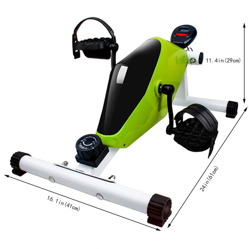 Portable Mini Exercise Bike for Home & Gym - Adjustable Resistance Pedal Exerciser with LCD Display for Cardio, Leg & Arm Workout - Ideal for Men & Women - Perfect for Small Spaces, Office & Rehab