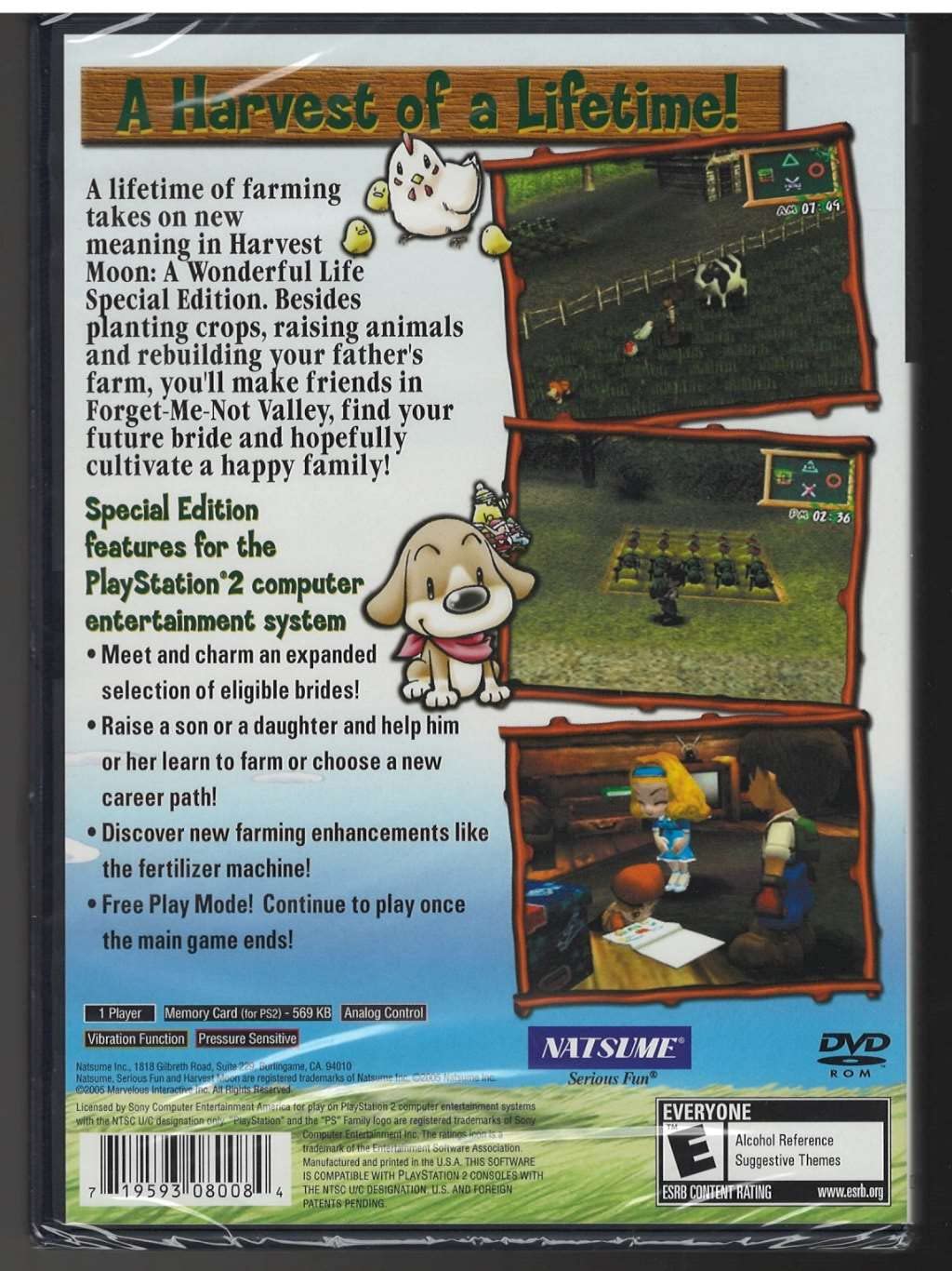 Harvest Moon A Wonderful Life Special Edition - PS2 Game for PlayStation 2 | Farming Simulation RPG | Perfect for Relaxing Gameplay & Nostalgic Gamers
