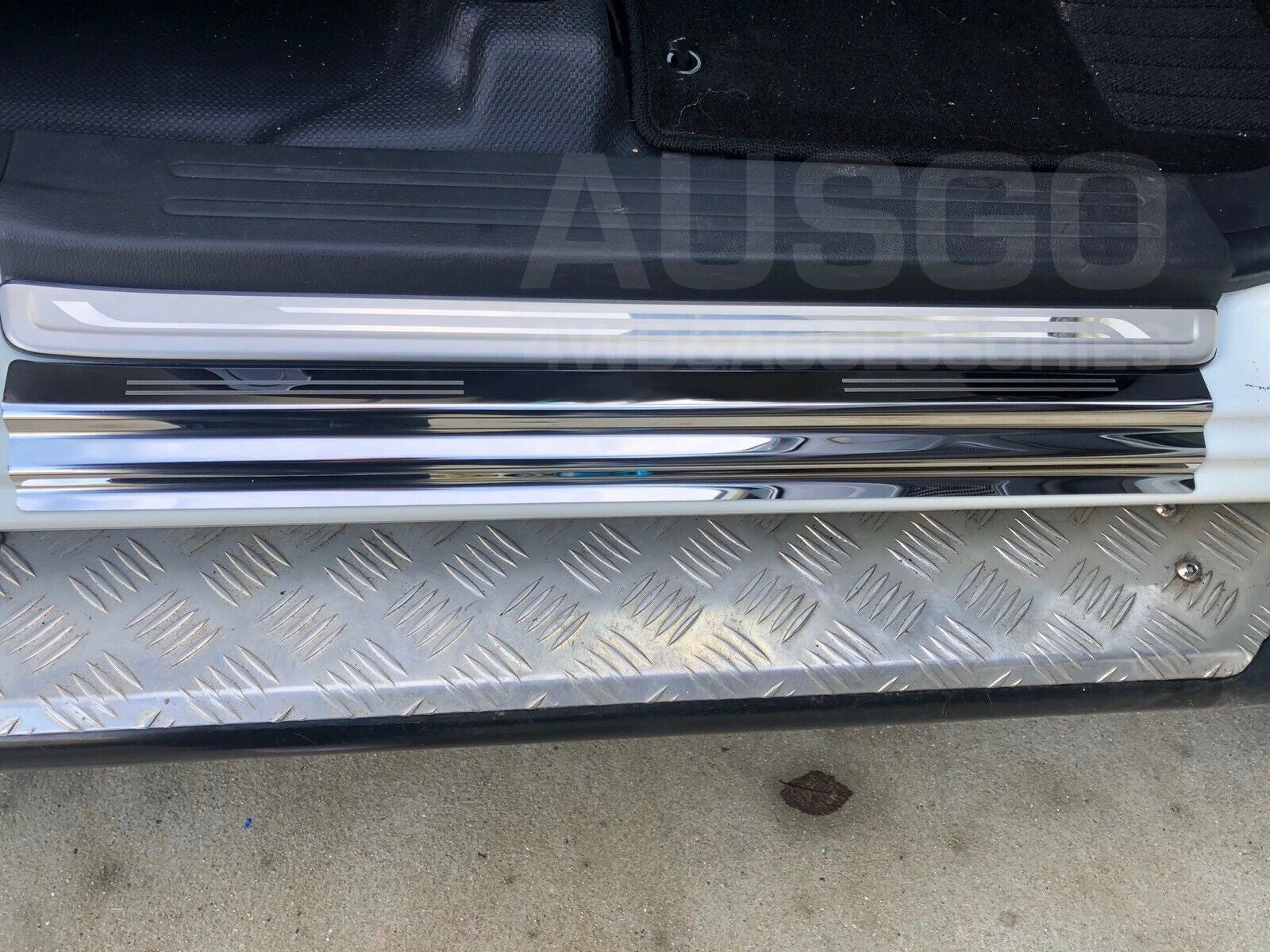 Premium Stainless Steel Door Sill Protector for Mitsubishi Triton Dual Cab 2015-2024 - Heavy Duty Scratch Guard for Truck Interior Protection & Style Upgrade
