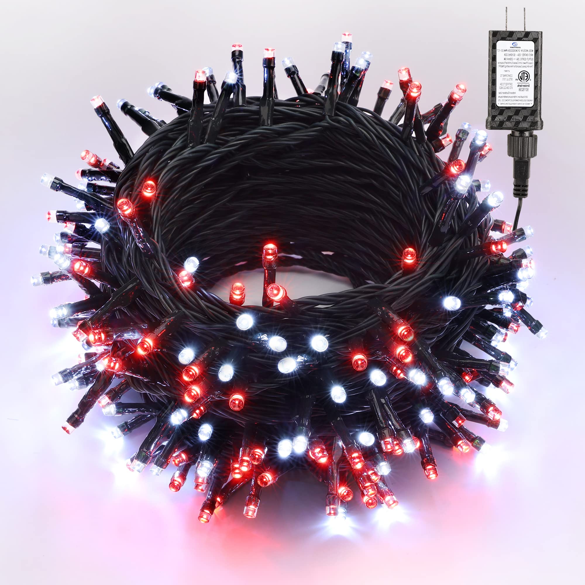 240 LED Connectable Red & White Valentine's Day Lights - 78.74ft String Lights with 8 Modes & Timer for Indoor/Outdoor Decor, Garden Parties, Christmas Trees, Weddings & Romantic Events