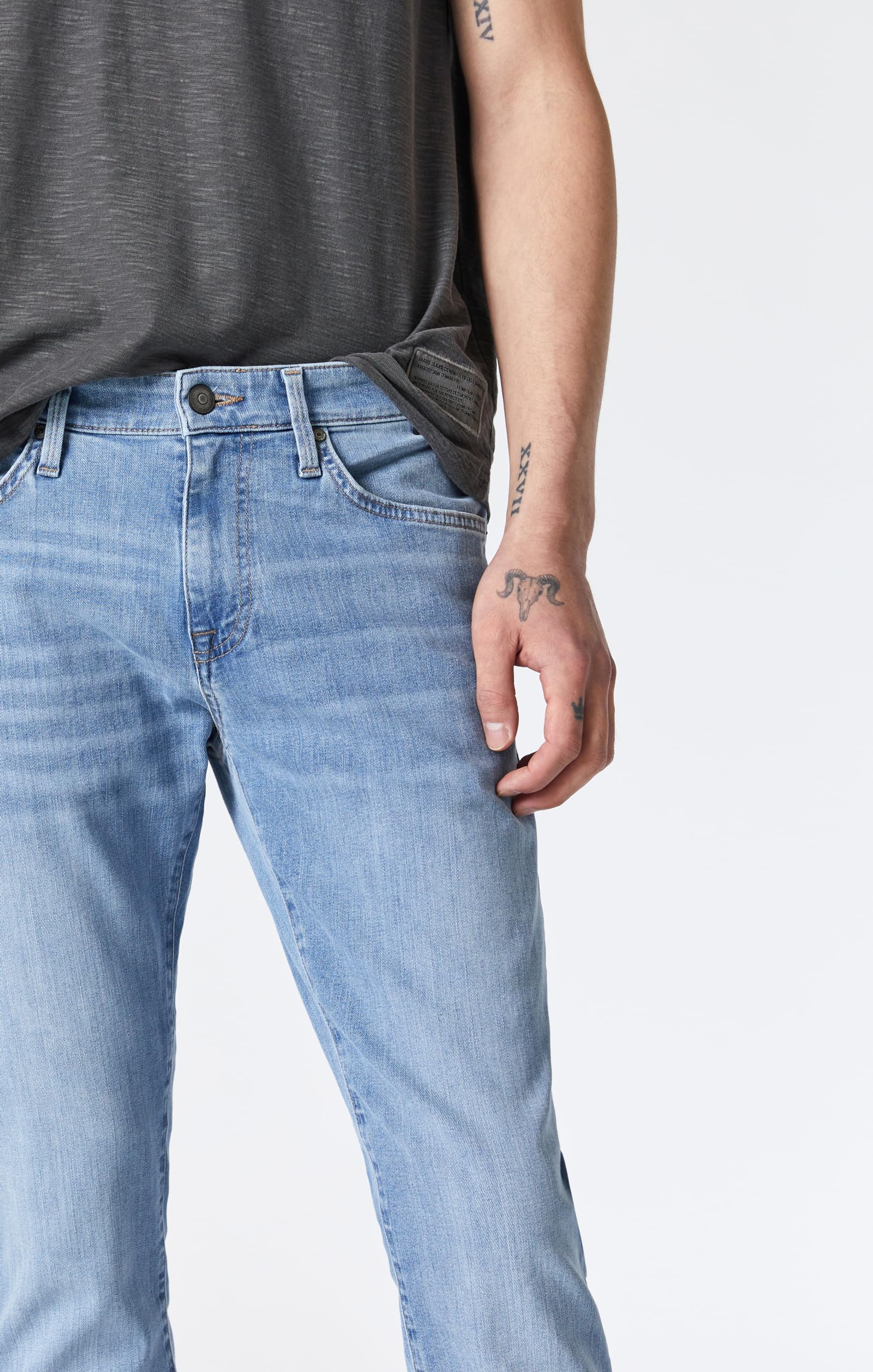 Mavi Jake Men's Slim Fit Jeans - Regular Rise, Slim Leg, Light Indigo Williamsburg (38x34) | Comfortable & Stylish Denim Pants for Casual Wear, Office & Night Out
