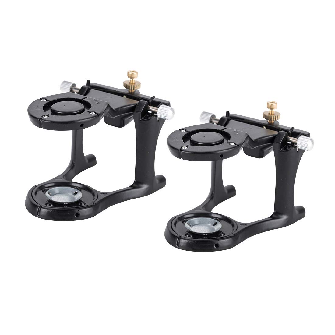 QETU 2PCS Adjustable Magnetic Denture Articulator for Dental Lab - Pre-Cast Teeth Model Mounting Tool | Perfect for Dentists, Dental Technicians & Prosthodontics