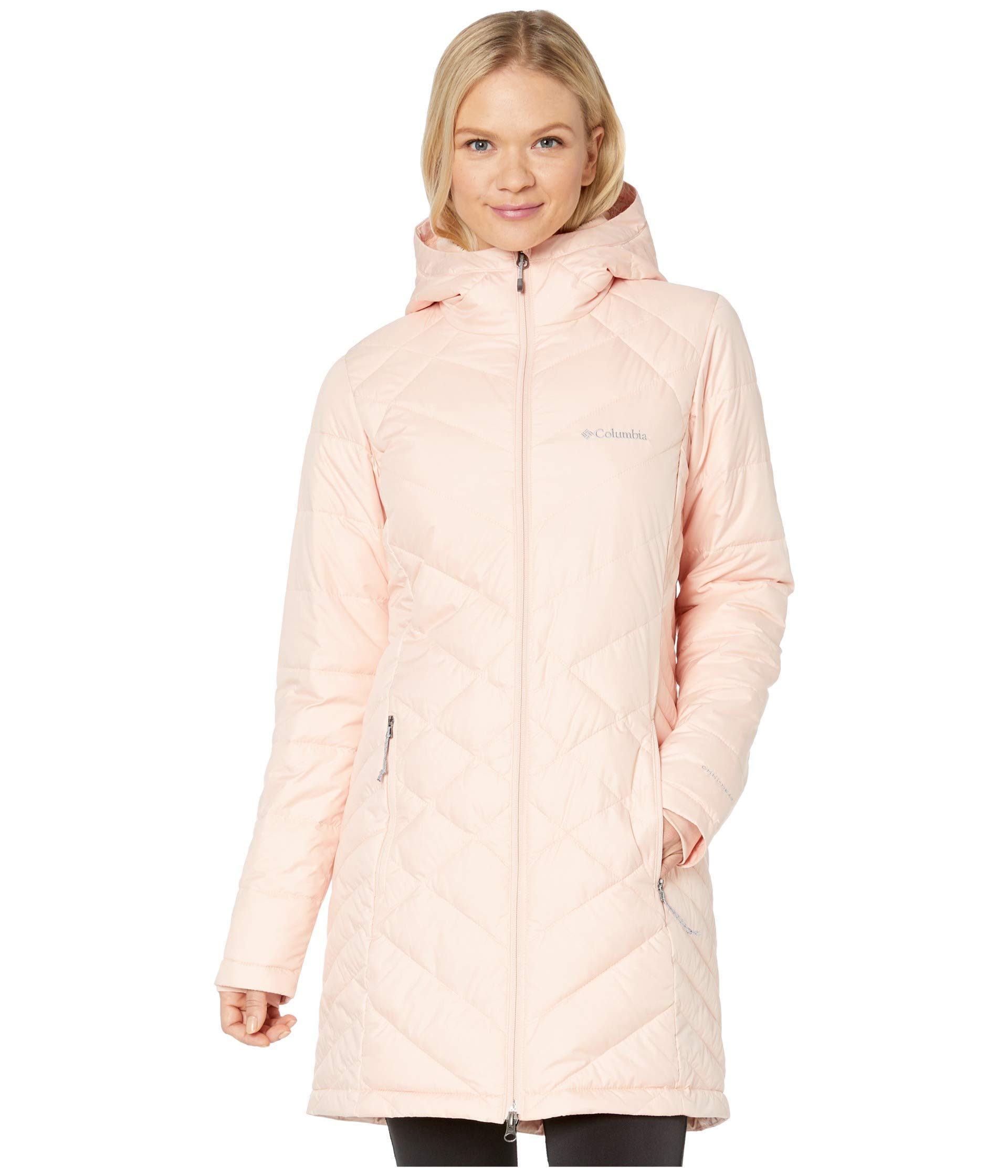 Columbia Women's Heavenly Long Hooded Jacket - Waterproof Lightweight Winter Coat for Hiking, Camping & Outdoor Activities
