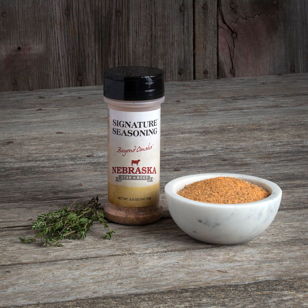 Nebraska Star Beef All Natural Aged Angus Bone-In Ribeye Steaks with Signature Seasoning - 2 Pack (20oz Each) + Free Seasoning Bottle - Premium Steak for Grilling, BBQ & Special Occasions
