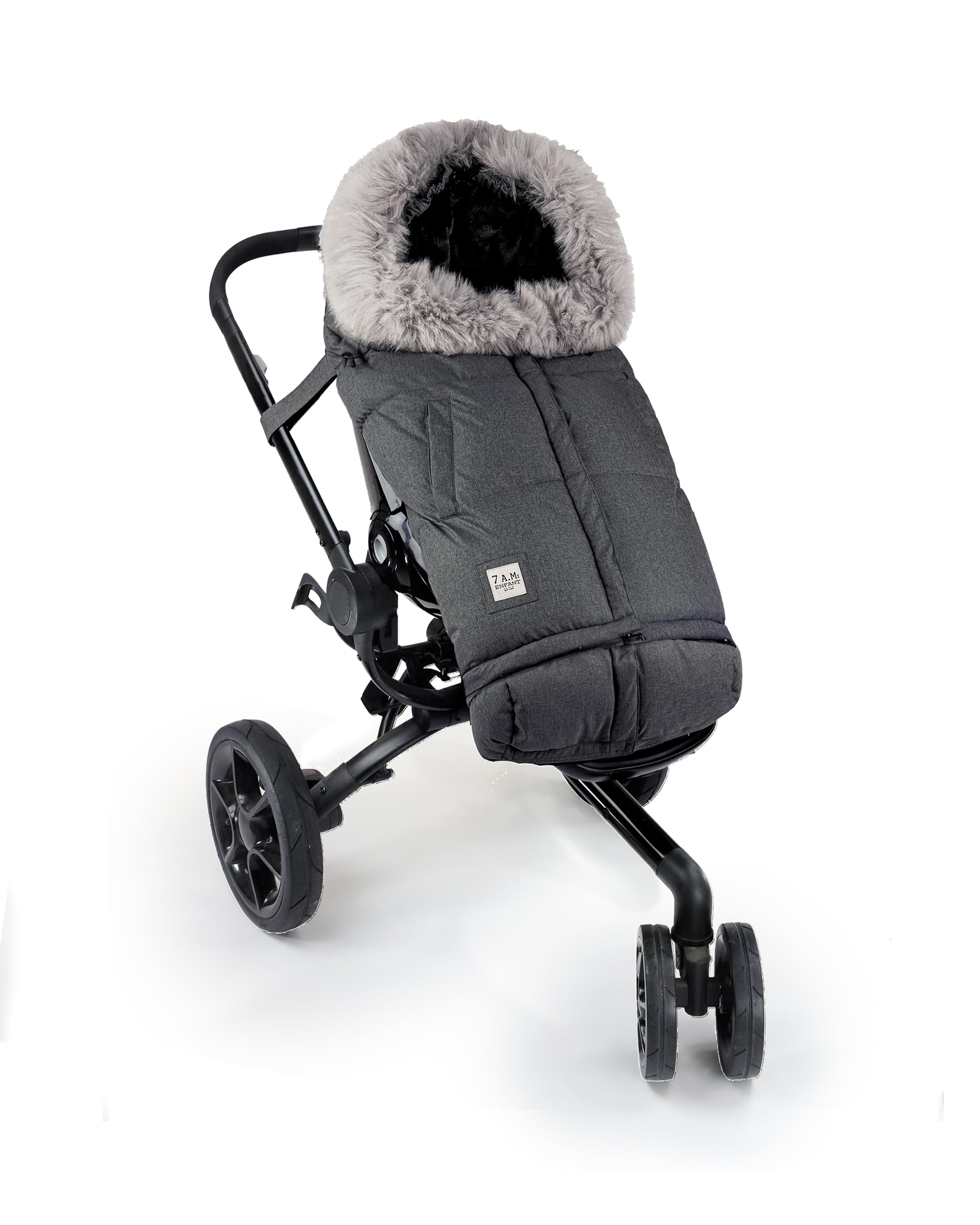 7AM Enfant Stroller Blanket 212 - Adjustable Baby Car Seat Cover with Zipper | Fleece-Lined Hooded Footmuff for Winter (6M-4T) | Water Repellent & Warm Unisex Toddler Blanket for Strollers, Car Seats & Outdoor Adventures