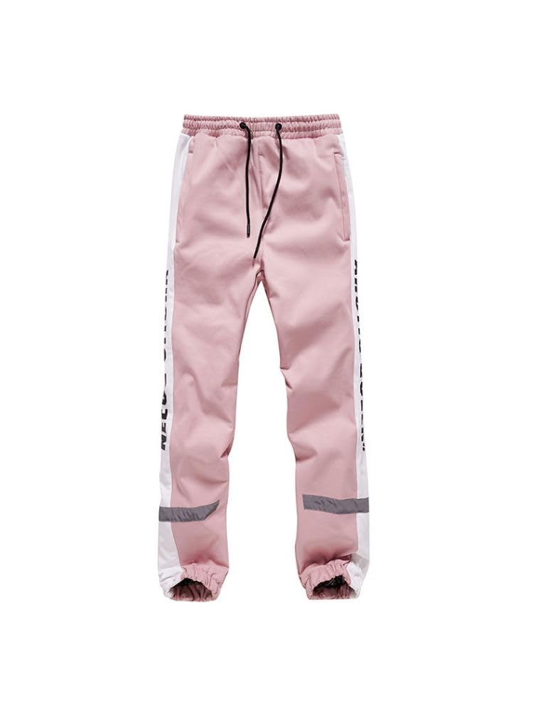 ARCTIC QUEEN Women's & Men's Pink Ski Suit Set - Waterproof Snowboard Jacket & Pants with Letter Print | Winter Sports, Snowboarding & Outdoor Activities