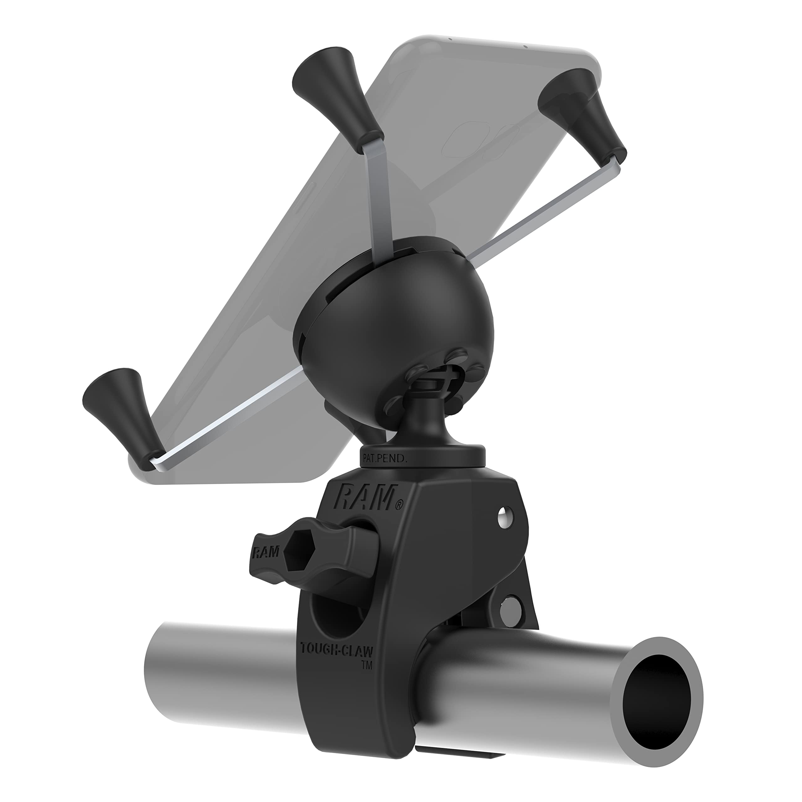 RAM MOUNTS X-Grip Large Phone Mount with RAM Snap-Link Tough-Claw RAM-HOL-UN10-400U, Ideal for Motorcycle, ATV/UTV, and Bike Adventures