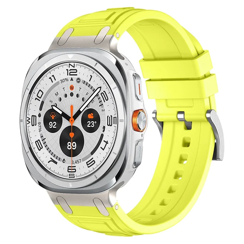 Rocky Silicone Sports Band for Samsung Galaxy Watch Ultra - Durable, Comfortable & Sweatproof Strap for Running, Gym & Outdoor Activities