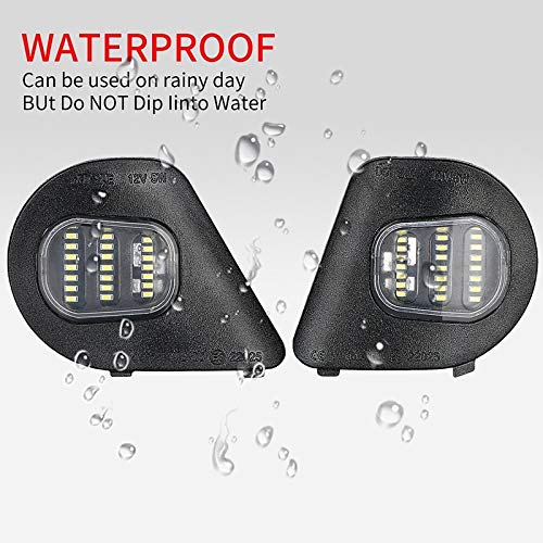 10-19 Dodge Ram 1500 2500 3500 4500 LED Puddle Lights - Pair of Left & Right Side Mirror Lamps (24 LEDs Each) - Perfect for Nighttime Visibility and Enhanced Safety