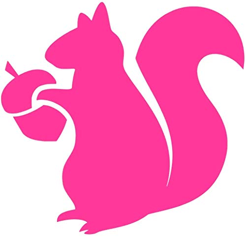 Waterproof Squirrel Vinyl Sticker Decals for Car Bumper, Window, Laptop, Tablet & Phone - Pink 4 Inch - Cute Animal Decoration for Kids Room, Office & School Supplies