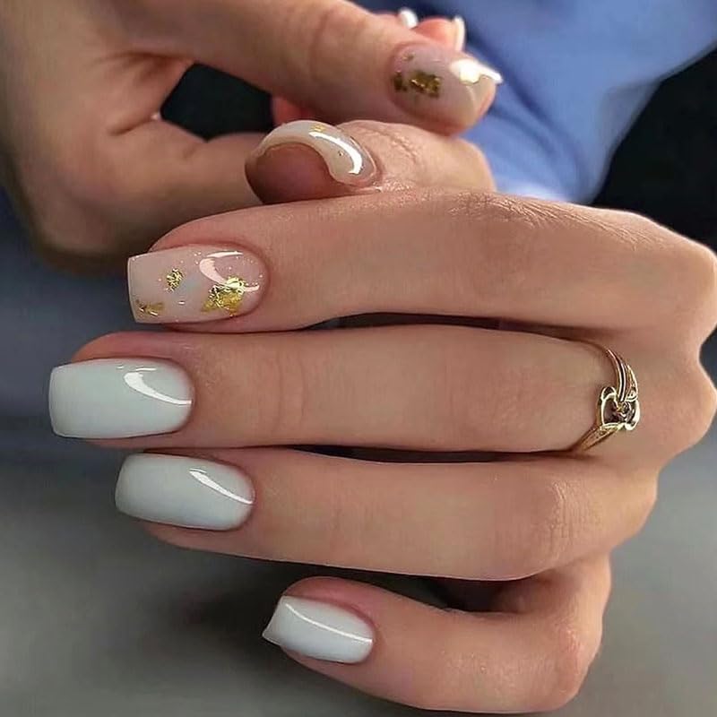 White Simple with Gold Painting A01