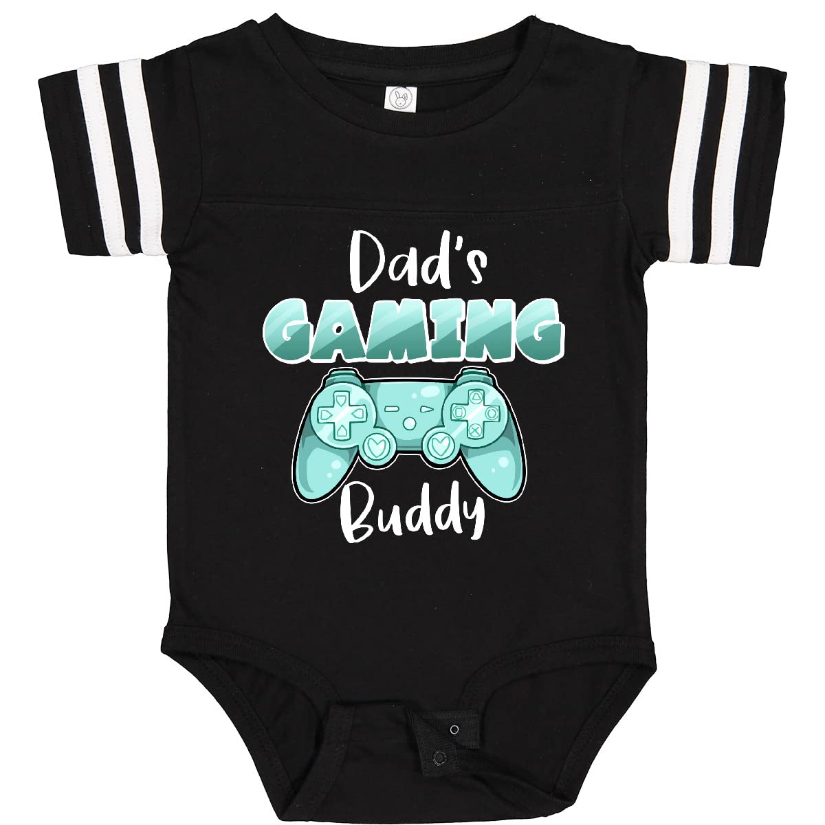 Inktastic Dad's Gaming Buddy - Aqua Controller Baby Bodysuit | Cute Gamer Onesie for Newborns & Infants | Perfect Gift for Gaming Dads & Baby Showers