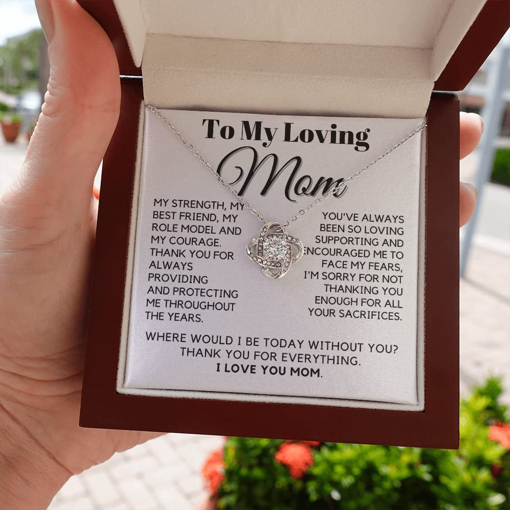 My Role Model Love Knot Necklace - Mother's Day Gift for Mom, Birthday Gift Idea from Daughter, Sterling Silver Mom & Daughter Necklace | Perfect for Anniversaries, Valentine's Day & Special Occasions