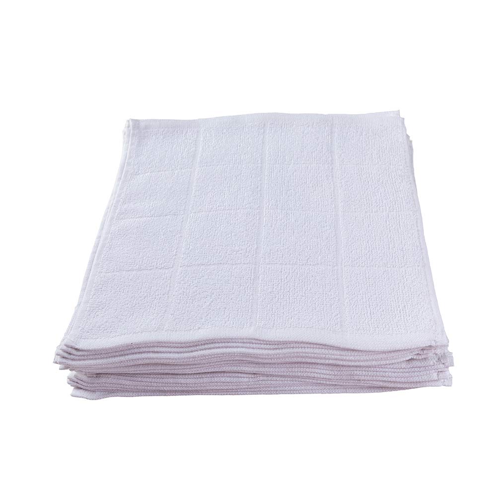 Glynniss 100% Cotton Dishcloths - Super Absorbent Kitchen Dish Rags (11x11 Inches, 24 Pack, White) for Washing Dishes, Cleaning Countertops & Household Chores - Perfect for Daily Kitchen Use & Dish Drying